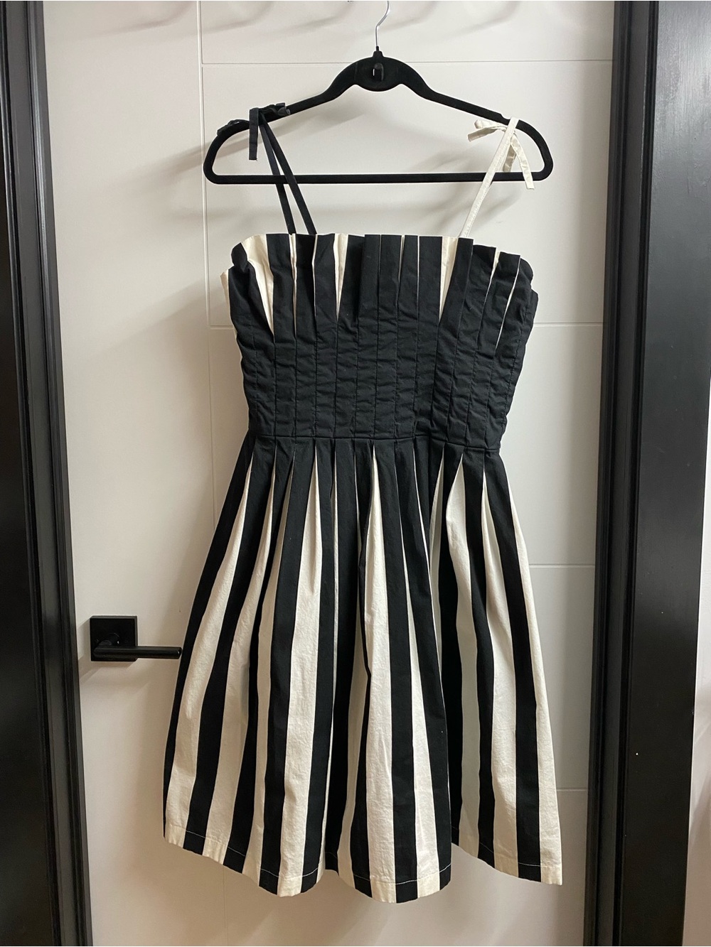 Black and Cream Striped Sundress